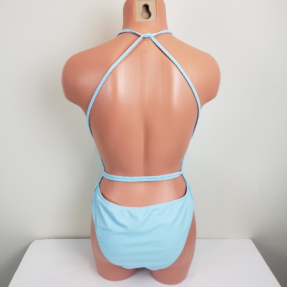 New Deep V Halter Monokini Swimsuit Size M - Picture 2 of 3